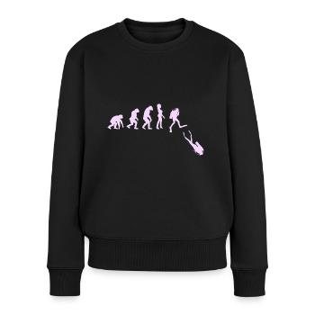 Scuba diving diving diver Evolution Pink - Women's Premium Organic Jumper - black - Front - Julia (174cm)