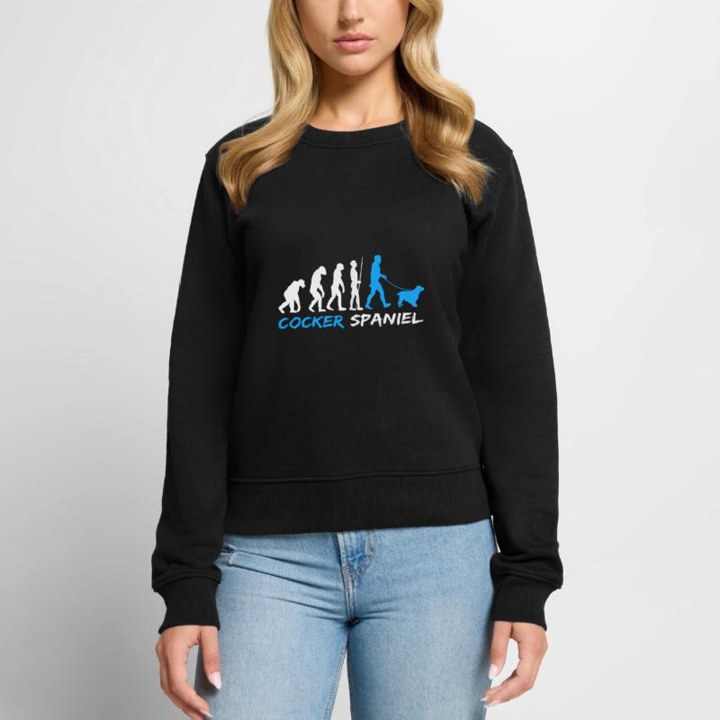 Cocker anglais Cocker Spaniel Chien Evolution Pull Premium bio Femme