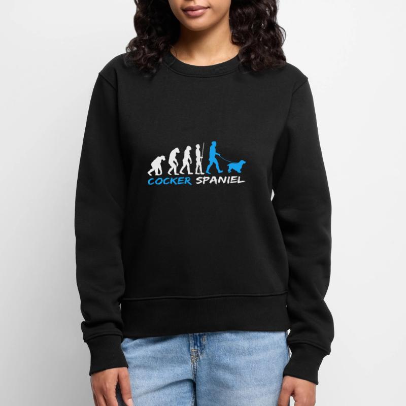 Cocker anglais Cocker Spaniel Chien Evolution Pull Premium bio Femme