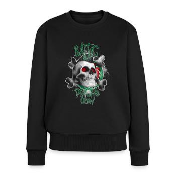 BalticPsychoCrew vert rouge - Pull Premium bio Femme - noir - Devant - Julia (174cm)