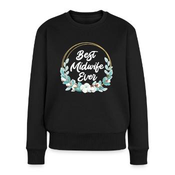 Beste Hebamme der Welt Geburtshelferin Geburt - Frauen Premium Bio Pullover - Schwarz - Vorne - Julia (174cm)