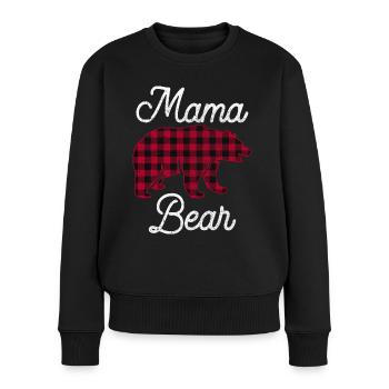 Mama Bear - Frauen Premium Bio Pullover - Schwarz - Vorne - Julia (174cm)