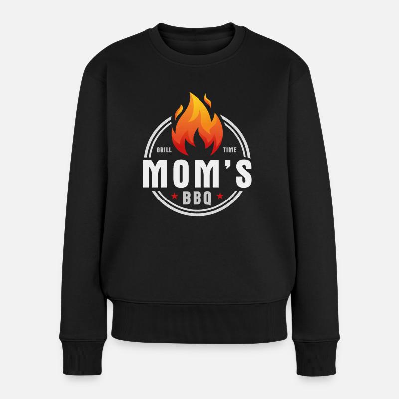Mütter BBQ - Frauen Premium Bio Pullover - Schwarz