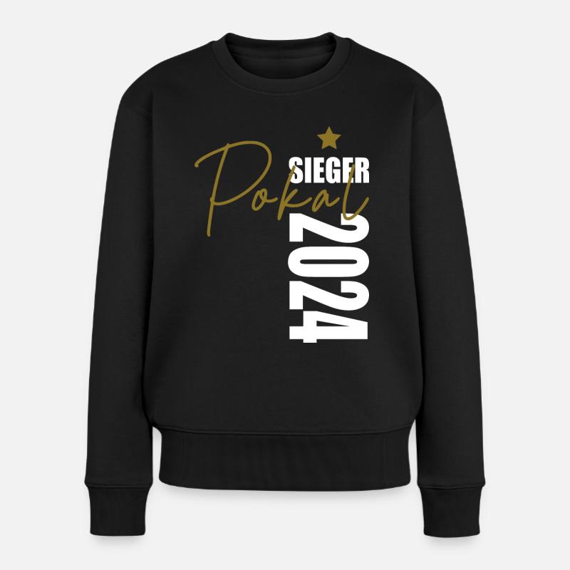 Pokalsieger 2024 - Frauen Premium Bio Pullover - Schwarz