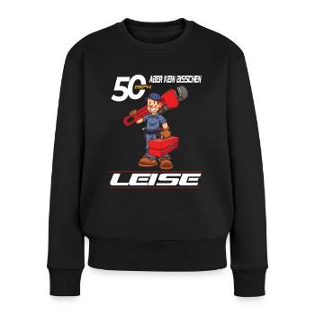 50. Geburtstag 1974 Handwerker Spruch - Frauen Premium Bio Pullover - Schwarz - Vorne - Julia (174cm)