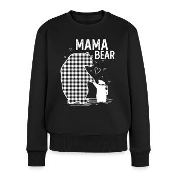 Mama Bear - Frauen Premium Bio Pullover - Schwarz - Vorne - Julia (174cm)