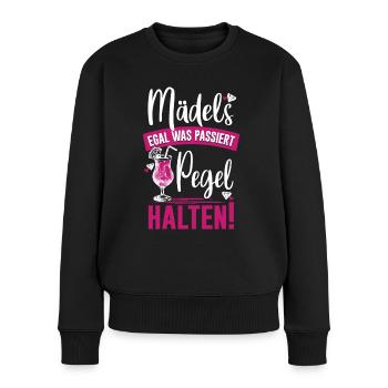 Junggesellinnen Abschied Braut Mädels Party Humor - Frauen Premium Bio Pullover - Schwarz - Vorne - Julia (174cm)