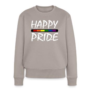 Happy pride - Women's Premium Organic Jumper - taupe - Front - Julia (174cm)