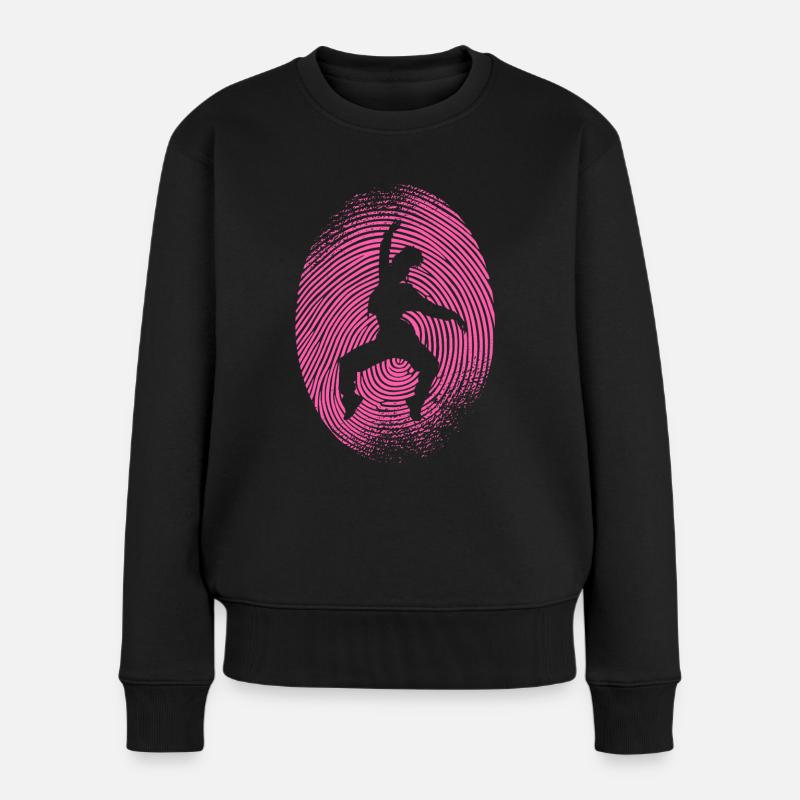 Breakdancer Breakdancing Fingerabdruck Breakdance - Frauen Premium Bio Pullover - Schwarz