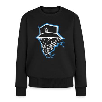 U.B. HOODLUM - Pull Premium bio Femme - noir - Devant - Julia (174cm)