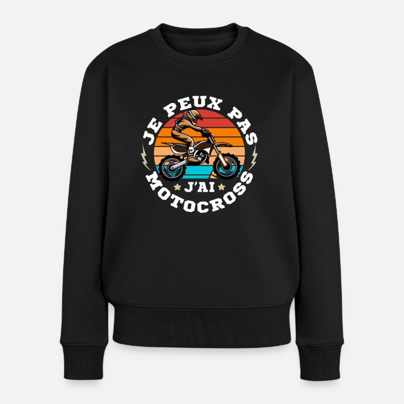 J'Peux Pas J'ai Motocross - Pull Premium bio Femme - noir