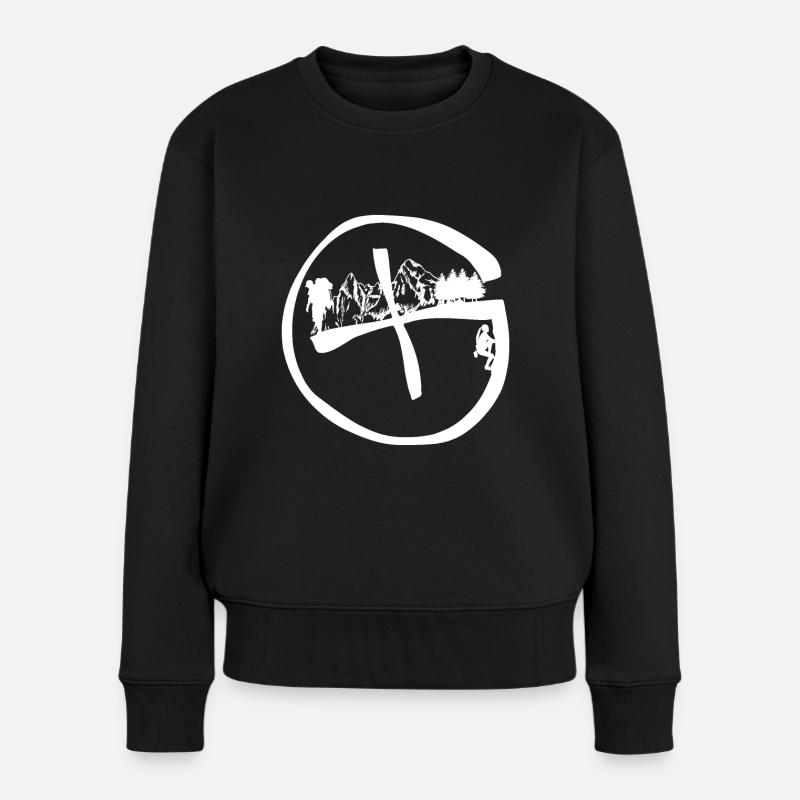 Geocaching motif - Pull Premium bio Femme - noir