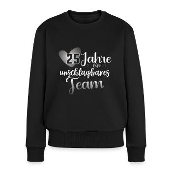 Traumpaar seit 25 Jahren Silberhochzeit Geschenk - Frauen Premium Bio Pullover - Schwarz - Vorne - Julia (174cm)