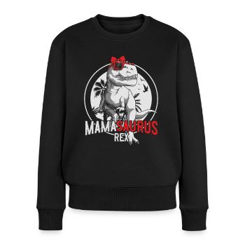 Mamasaurus Maman Dinosaure Cadeau Fête des Mères - Pull Premium bio Femme - noir - Devant - Julia (174cm)