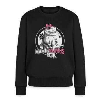 Granny Dinosaurier Großmutter Tag Geschenk - Frauen Premium Bio Pullover - Schwarz - Vorne - Julia (174cm)