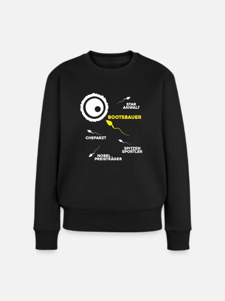 Bootsbauer Bootsbau Schiffbauer Schiffbau Boote - Frauen Premium Bio Pullover - Schwarz
