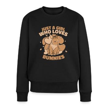 Lapin lapin animal de compagnie lapin - Pull Premium bio Femme - noir - Devant - Julia (174cm)