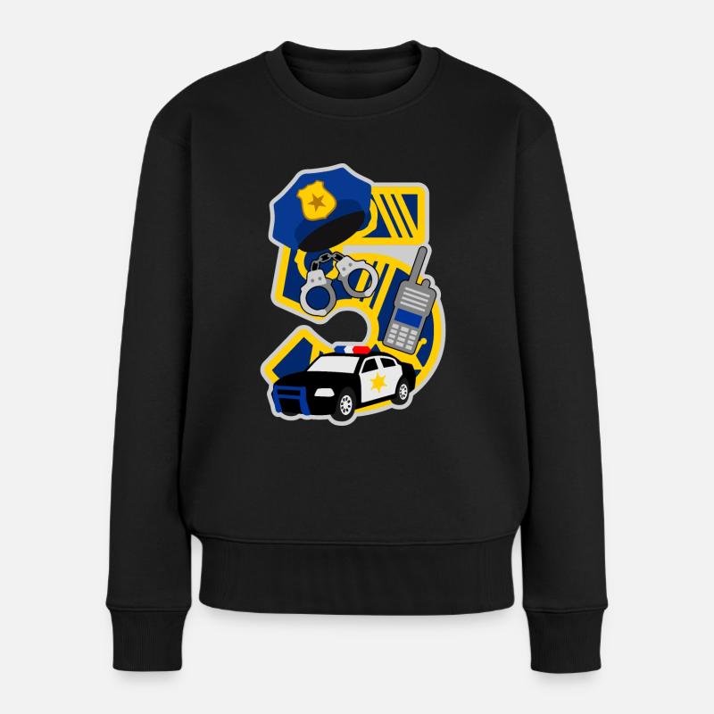 Polizei 5. Geburtstagsparty Nummer 5 - 5 Jahre - Frauen Premium Bio Pullover - Schwarz
