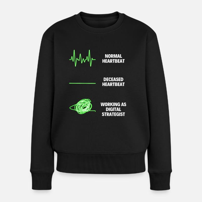 Digital Strategist Digital Marketing Manager - Frauen Premium Bio Pullover - Schwarz