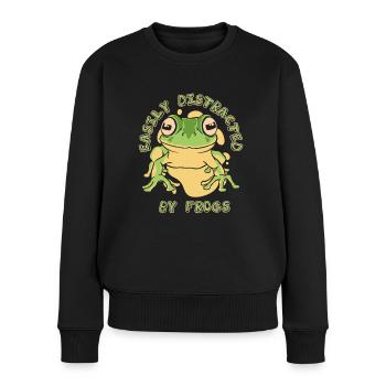 Frog Toad - Women's Premium Organic Jumper - black - Front - Julia (174cm)
