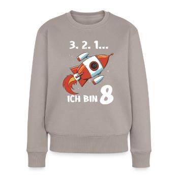 Geschenk 8 Jahre Geburtstagskind - Frauen Premium Bio Pullover - Taupe - Vorne - Julia (174cm)