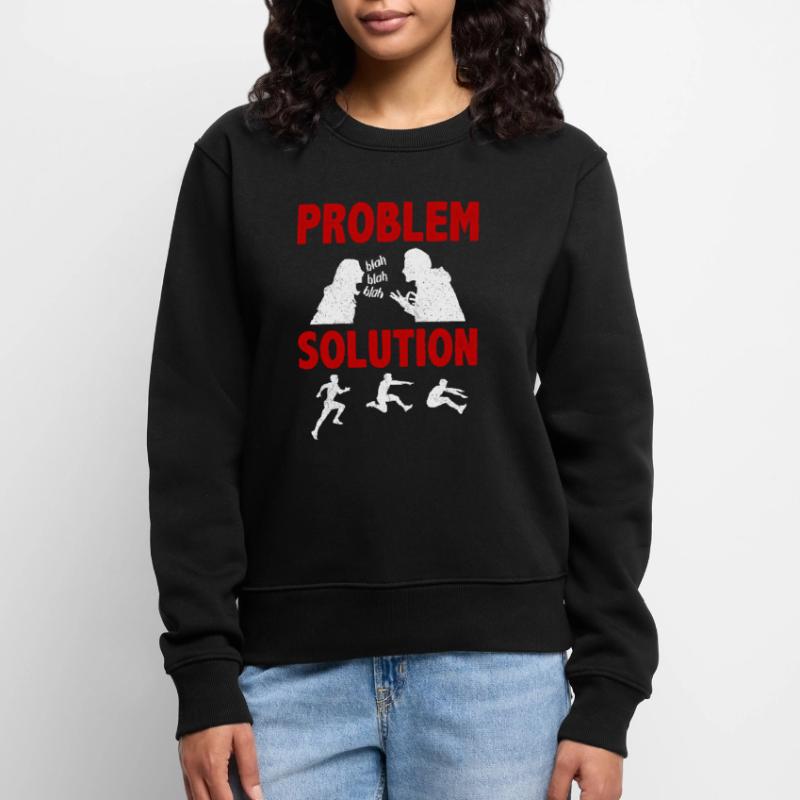 Long Jumping Jumper Broad Jump Problem Solution Frauen Premium Bio Pullover