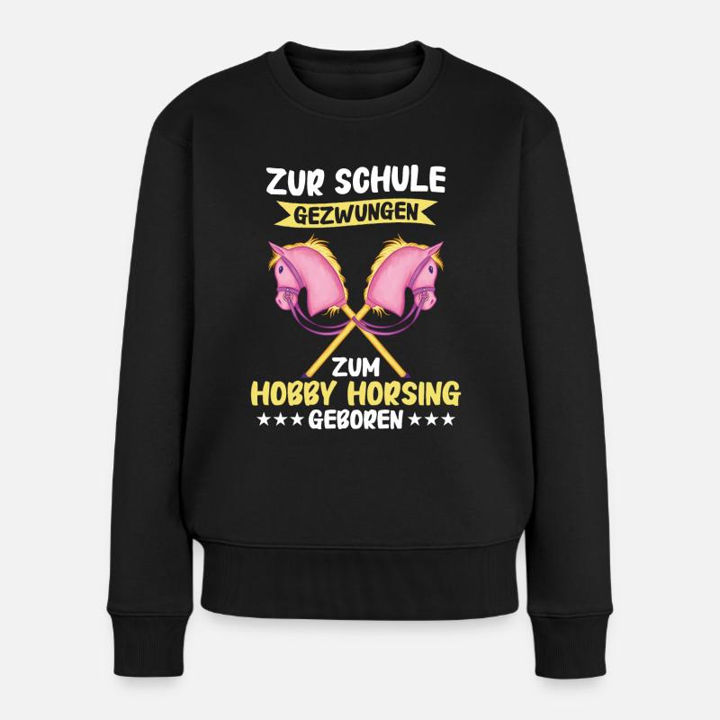 Hobby Horsing Steckenpferd Hobbyhorsing - Frauen Premium Bio Pullover - Schwarz