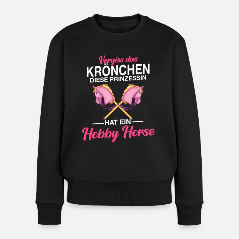 Hobby Horsing Steckenpferd Hobbyhorsing - Frauen Premium Bio Pullover - Schwarz