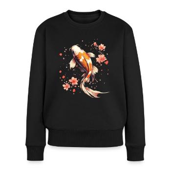 Koi fish carpe japonaise Pond fish koi - Pull Premium bio Femme - noir - Devant - Julia (174cm)