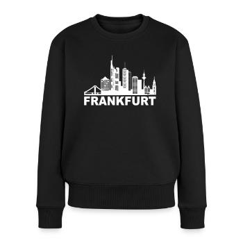 Frankfurt Hessen Deutschland Frankfurter - Frauen Premium Bio Pullover - Schwarz - Vorne - Julia (174cm)