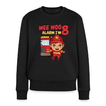 Geschenk 8 Jahre Geburtstagskind - Frauen Premium Bio Pullover - Schwarz - Vorne - Julia (174cm)