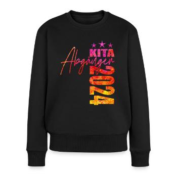 Kita Abgänger 2024 - Frauen Premium Bio Pullover - Schwarz - Vorne - Julia (174cm)
