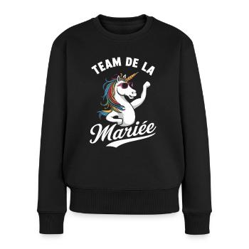 Team De La Mariée Licorne Lunettes De Soleil - Pull Premium bio Femme - noir - Devant - Julia (174cm)