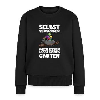 Garten - Frauen Premium Bio Pullover - Schwarz - Vorne - Julia (174cm)