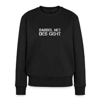Frankfurt FFM Hessischer Dialekt Hessen Geschenk - Frauen Premium Bio Pullover - Schwarz - Vorne - Julia (174cm)