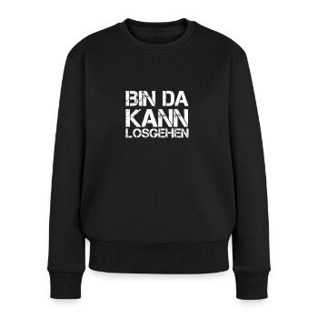 Lustig Humor Spaß Fun Ironie Sarkasmus Geschenk - Frauen Premium Bio Pullover - Schwarz - Vorne - Julia (174cm)