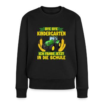 Schüler - Frauen Premium Bio Pullover - Schwarz - Vorne - Julia (174cm)