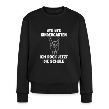 Einschulung Schulanfang - Frauen Premium Bio Pullover - Schwarz - Vorne - Julia (174cm)