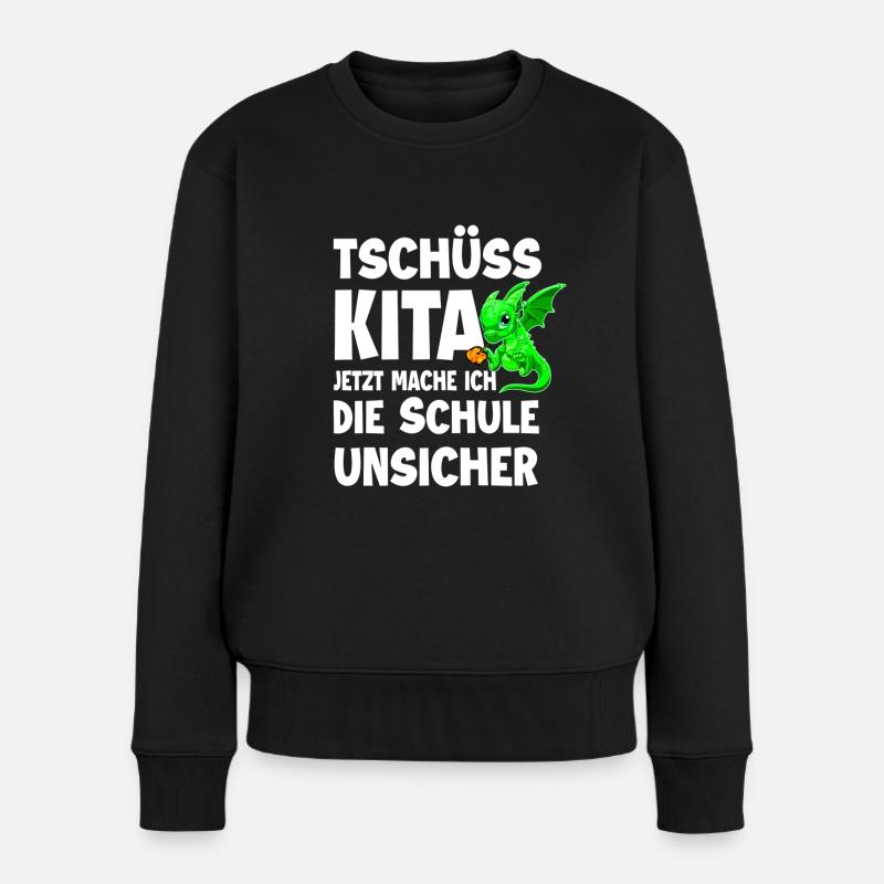 Schulanfang - Frauen Premium Bio Pullover - Schwarz