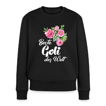 Beste Goli fragen Patentante fragen Taufe Schweiz - Frauen Premium Bio Pullover - Schwarz - Vorne - Julia (174cm)