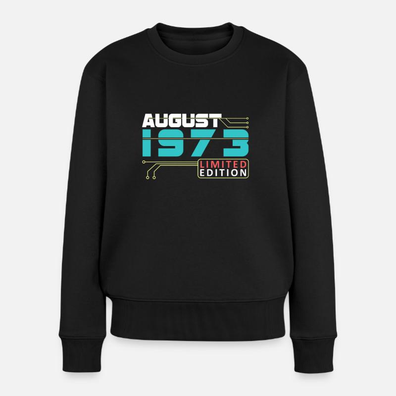 Août 1973 - Anniversaire en août - Pull Premium bio Femme - noir