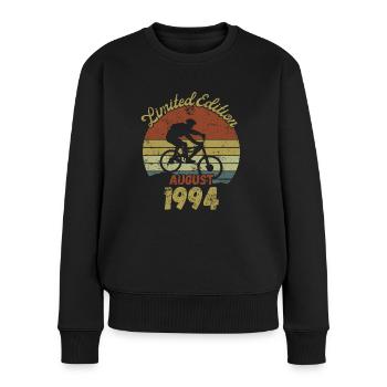 Geburtstag Fahrrad Bike August 1994 - Frauen Premium Bio Pullover - Schwarz - Vorne - Julia (174cm)