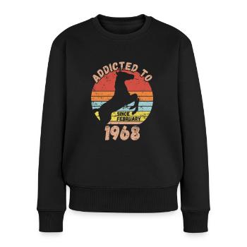 Dieses Design ist perfekt für alle Reiterinnen die - Frauen Premium Bio Pullover - Schwarz - Vorne - Julia (174cm)