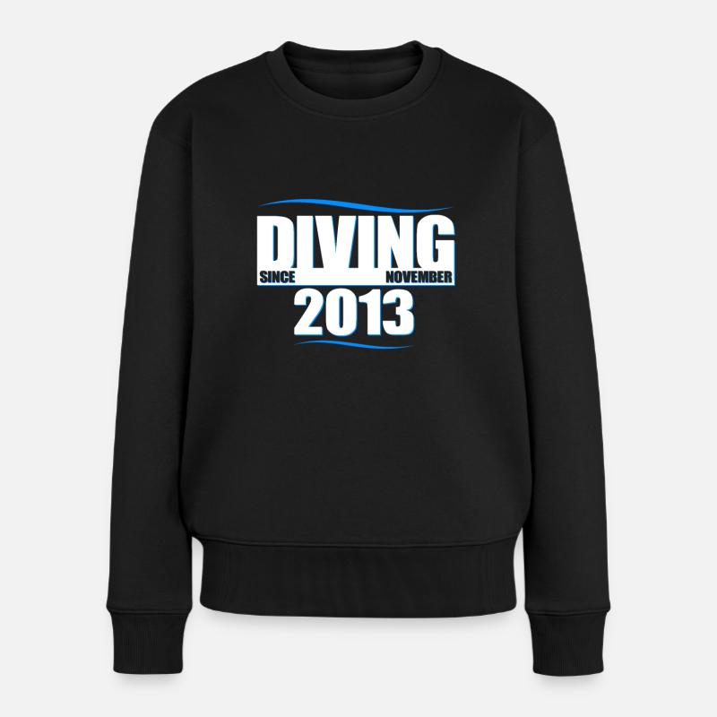 Taucher Geburtstag - Diving since November 2013 - Frauen Premium Bio Pullover - Schwarz