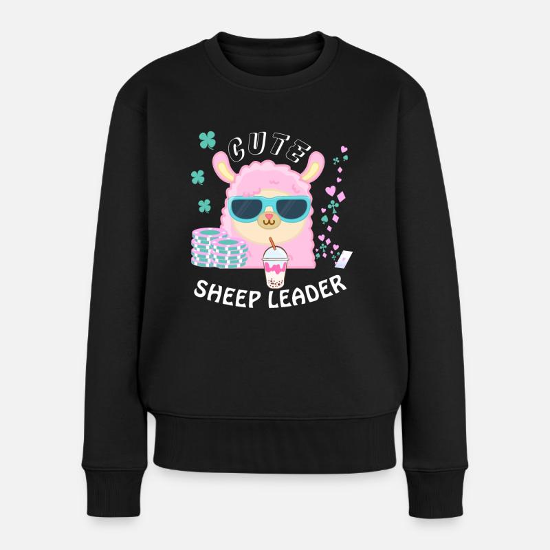 Kawaii - Poker Sheep leader - poker chipleader - Pull Premium bio Femme - noir
