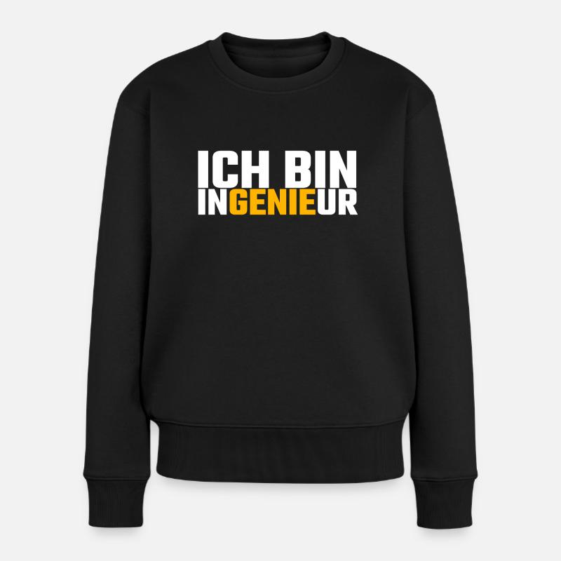 Ingenieur - Frauen Premium Bio Pullover - Schwarz