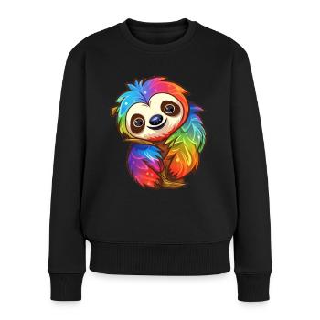 Cute sloth - Women's Premium Organic Jumper - black - Front - Julia (174cm)