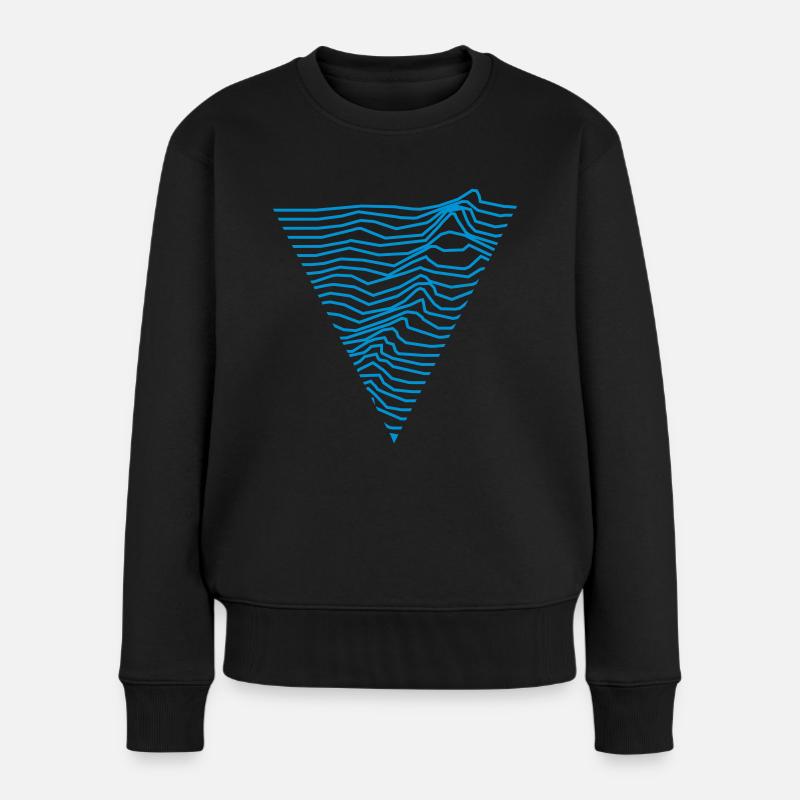 Dreieck Abstrakt - Frauen Premium Bio Pullover - Schwarz