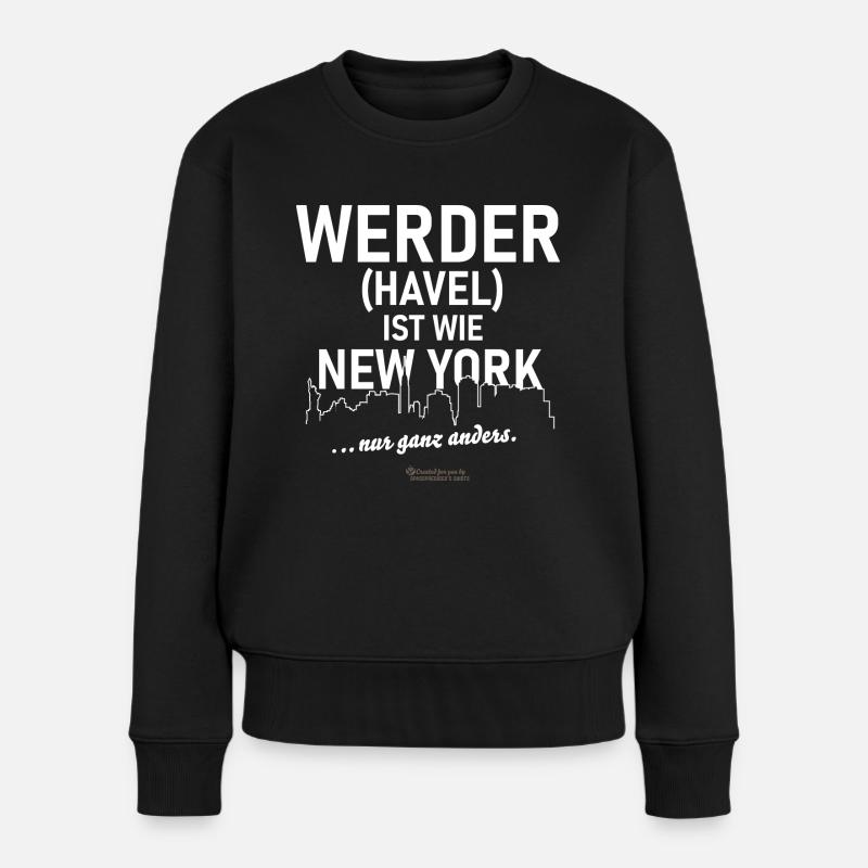Werder (Havel) - Frauen Premium Bio Pullover - Schwarz