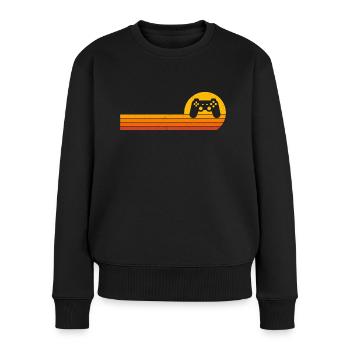 Sunrise console retro gamer gamer video player - Women's Premium Organic Jumper - black - Front - Julia (174cm)